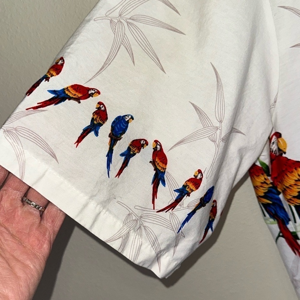 Vintage Pacific Legend Parrot Cotton Short Sleeve Button Front Shirt Men 2XL - Picture 5 of 8